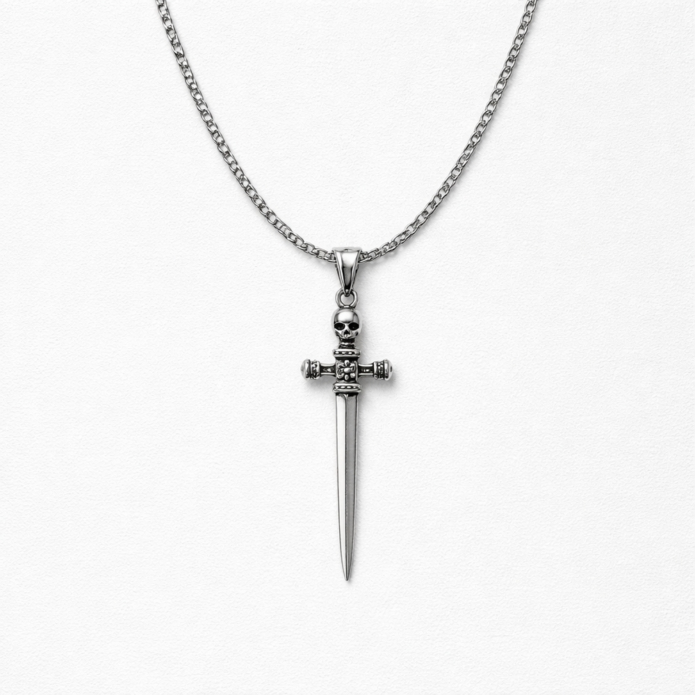 Stainless Steel Sword Pendant Necklace